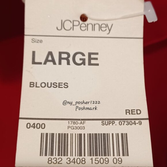 *𝓥𝓲𝓷𝓽𝓪𝓰𝓮 𝐂𝐇𝐑𝐈𝐒𝐓𝐈𝐄 & 𝐉𝐈𝐋𝐋 Wrap Stretch Satin Blouse L 🔴 - Picture 8 of 8